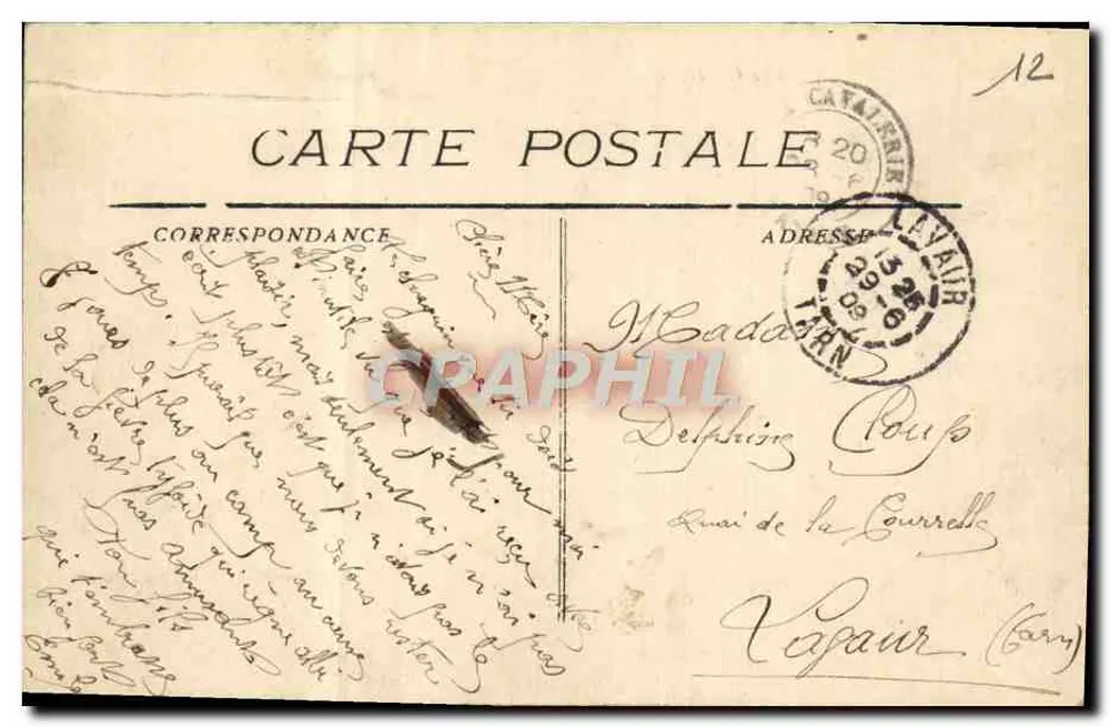 Millau (Aveyron) — Vista Geral — editor não identificado, n° de série 6 - Verso