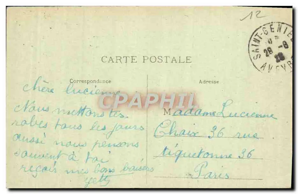 Schloss LA FALQUE, nahe St-Geniez (Aveyron) — Carel, Verlag - Rückseite