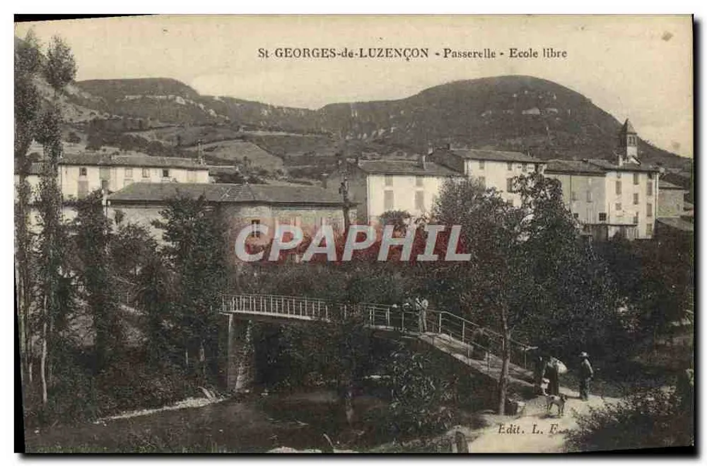 St-Georges-de-Luzençon — Ponte — Escola livre — Ed. L. F. - Frente