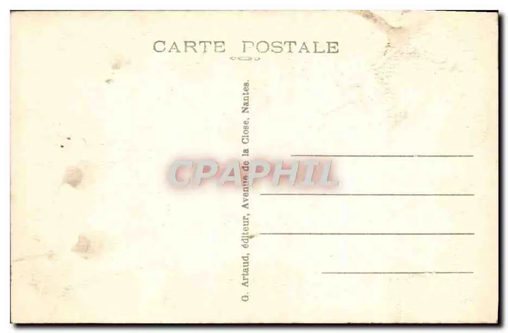Rodez — Allgemeiner Blick, nach einer alten Holzschnitte — G. Artaud, Nantes - Rückseite