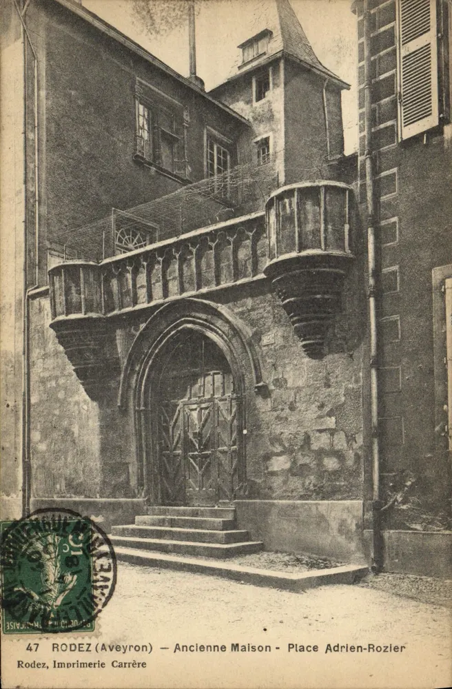 Rodez (Aveyron) — Altes Haus - Place Adrien-Rozier — Druckerei Carrère - Vorderseite