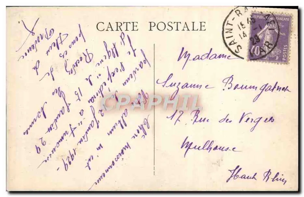 Environ d'Aix — Champ de Tir de Roques-Hautes — Croix de Provence (altitude 946 m.) - Rückseite