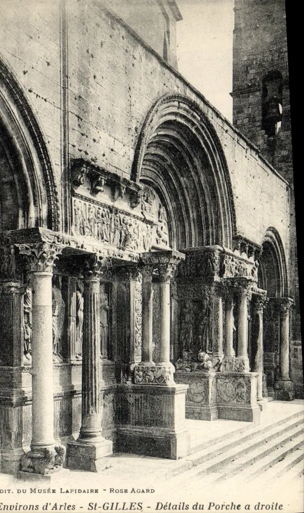St-Gilles - Details des Portals rechts — Um Arles — Verleger Rose Agard - Vorderseite
