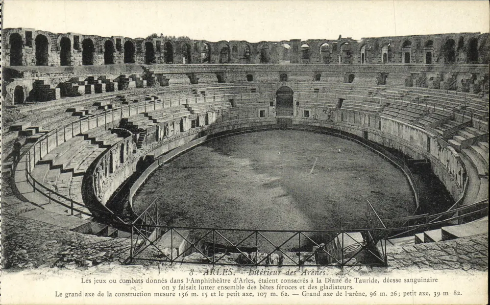 Arles — Interior das Arênes — Baryelon, editor, Arles - Frente