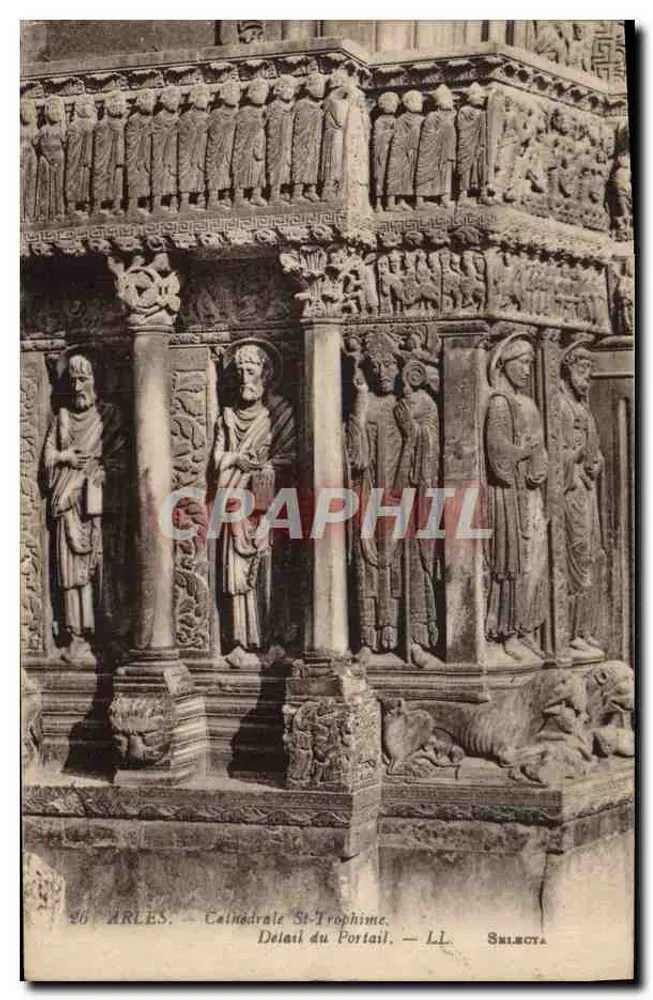 Arles — Kathedrale Saint-Trophime — Detail des Portals — LL. Shilnota - Vorderseite