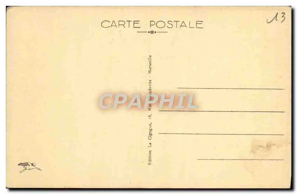 Arles - Avenida dos Aliscamps — editor La Cigogne, n° 1342 - Verso