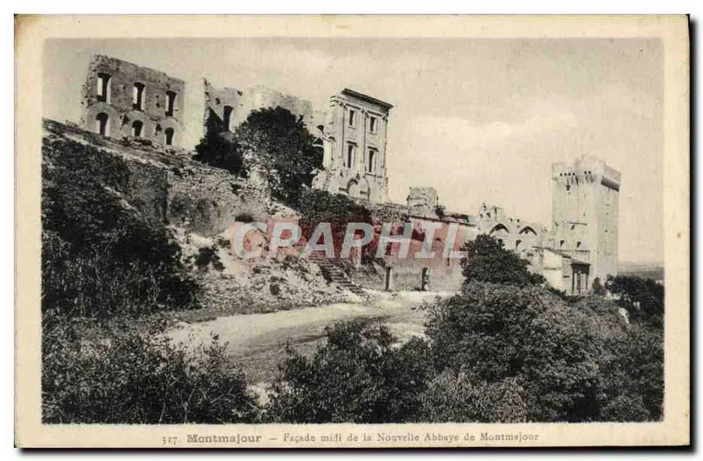 Montmajour — Südseite der Neuen Abtei Montmajour — Verlag J. Génot, Arles, Nr. 517 - Vorderseite