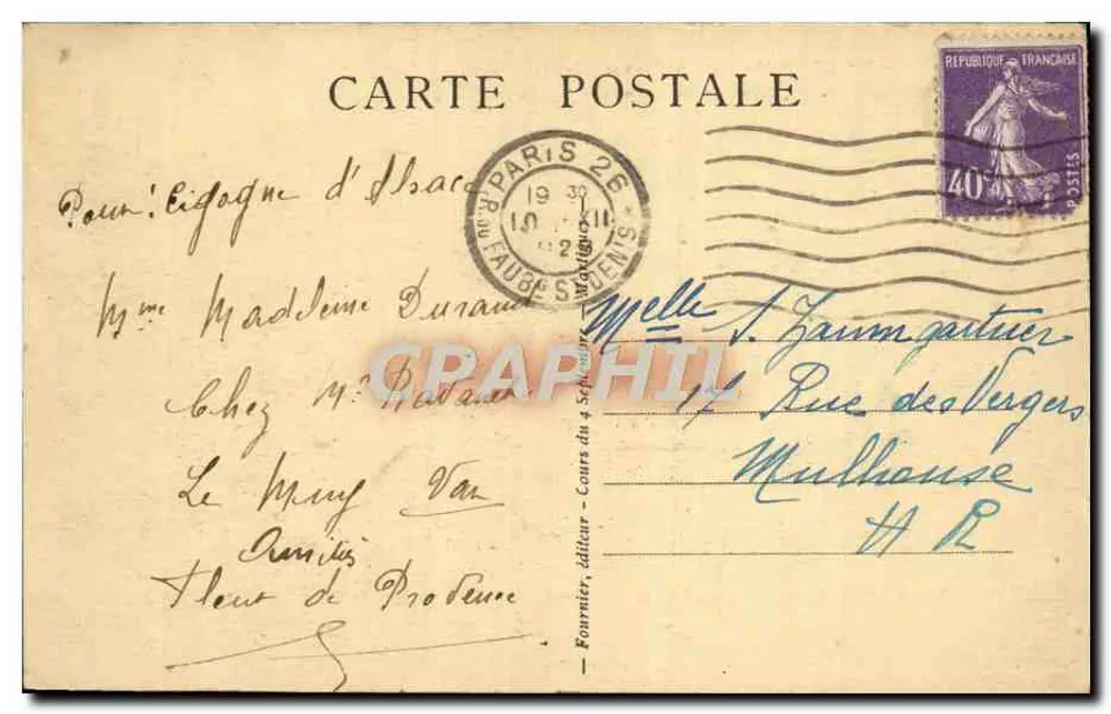 Martigues (A Veneza Provençal) — Jonquières — La Ribe — Edição Fournier, Martigues - Verso