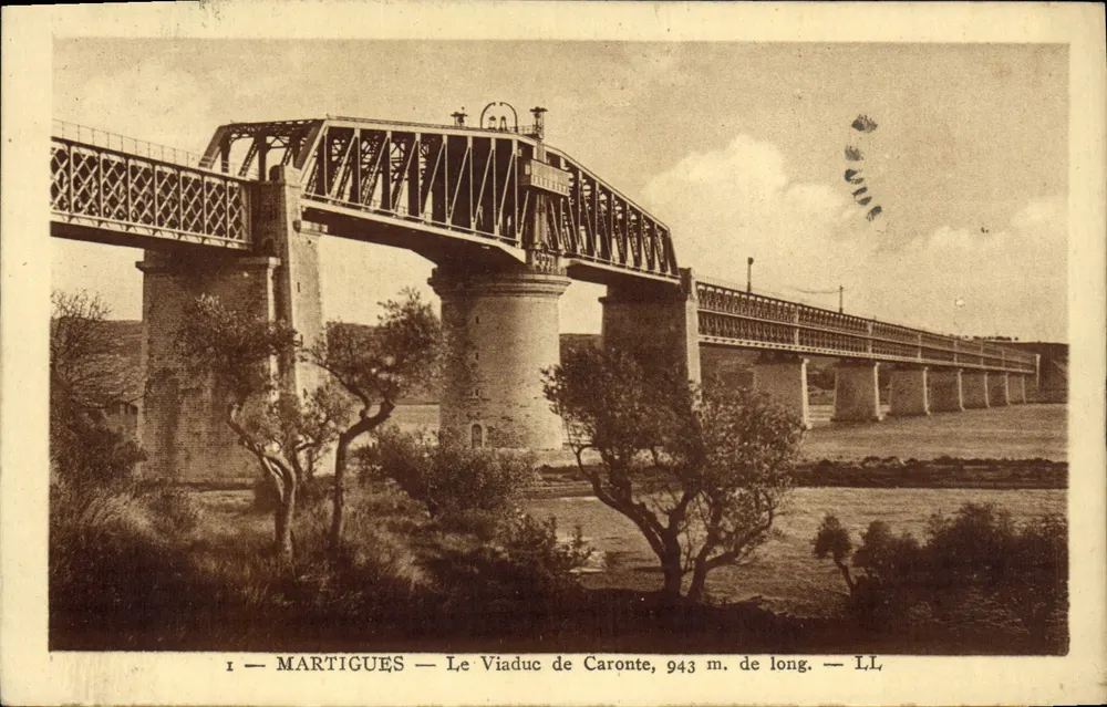 Martigues — O Viaduto de Caronte, 943 m. de comprimento. — LL - Frente