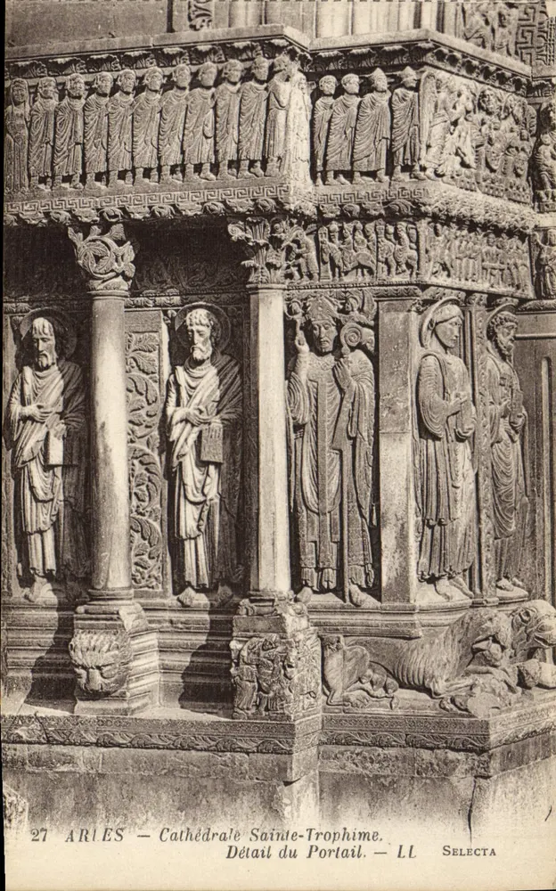 Aries — Cathédrale Sainte-Trophime — Détail du Portail — LL Selecta - Vorderseite