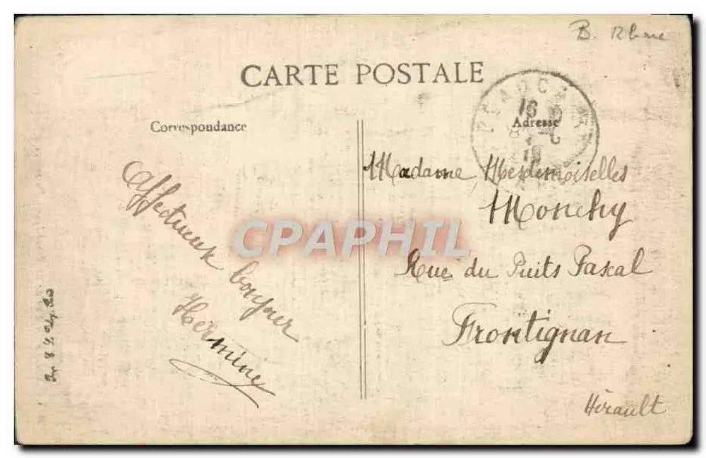 Arles — Rue de la République — Porte aux colonnes torses — B.D. Verlag, Nr. 825 - Rückseite