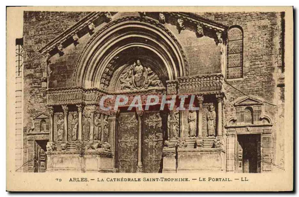 Arles — Die Kathedrale Saint-Trophime — Der Portal — LL - Vorderseite