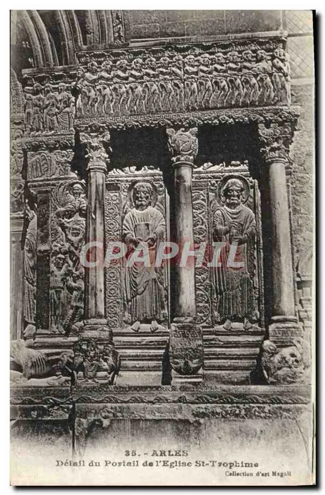 Arles - Detail des Portals der Kirche St-Trophime — Magall Kunstsammlung, Nr. 35 - Vorderseite