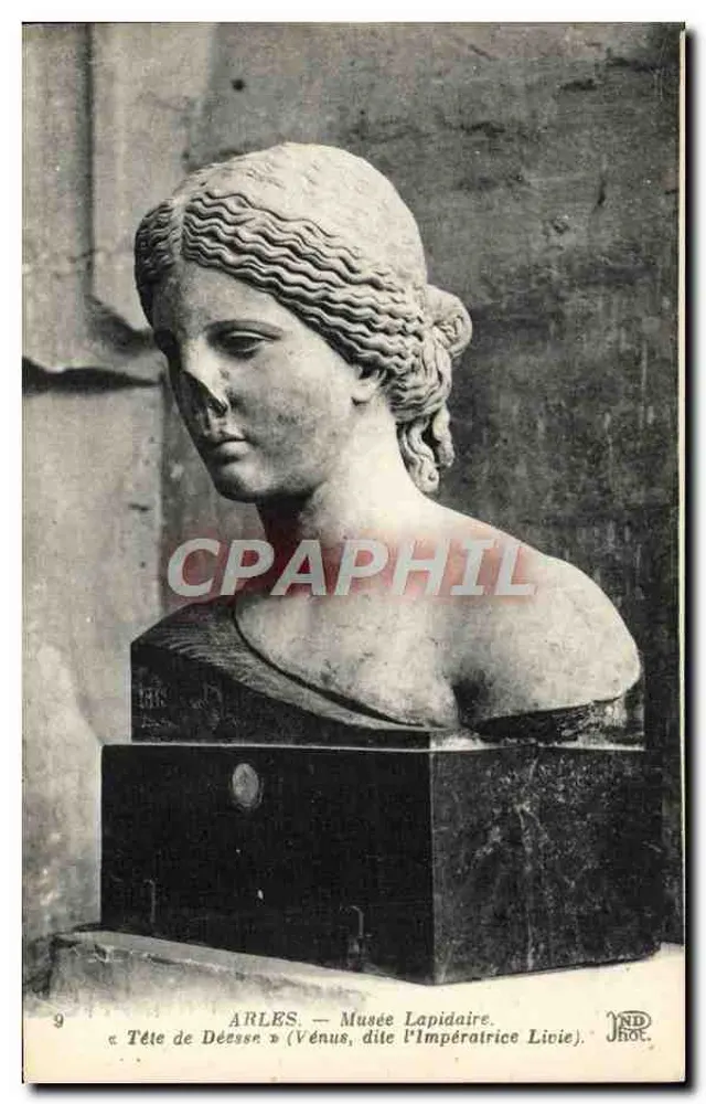 Arles — Lapidaire-Museum — Kopf der Göttin (Venus genannt die Kaiserin Licie) - Vorderseite