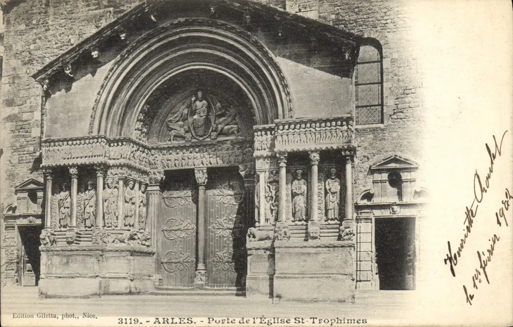Arles - Tor der Kirche St-Trophime — Edition Gilletta, phot., Nice, n° 3119 - Vorderseite