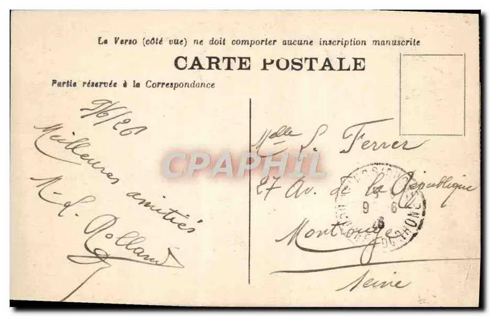 Arles (B.-du-R.) — As Arênes — Edição especial dos Noyers des Catories - Verso