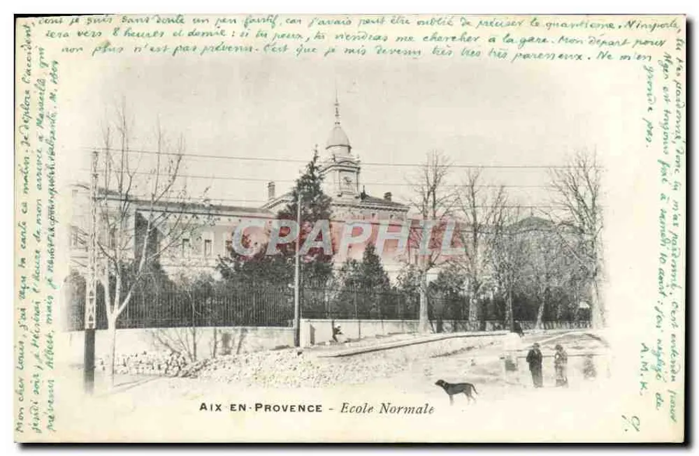 Aix-en-Provence — Escola Normal — editor não visível, número de série ilegível - Frente