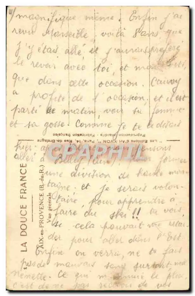 Aix-en-Provence — Ogólny widok — Les Éditions d'Art Lyon - Rewers
