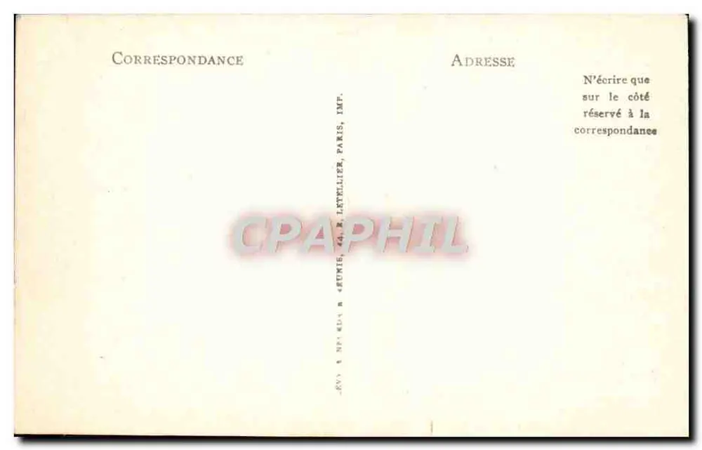 Aix-en-Provence — O Cours Mirabeau — Editor: E. Letellier, Paris - Verso