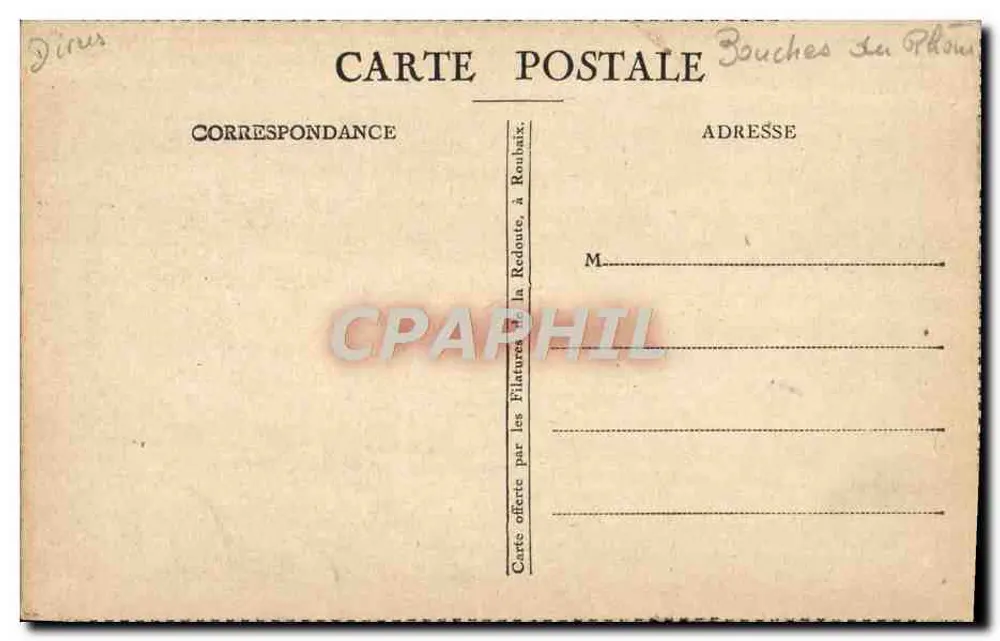 Das Grab der Antiken in Saint-Rémy-de-Florence — Karte aus dem Vermoï Almanach, Photo Nyt. - Rückseite