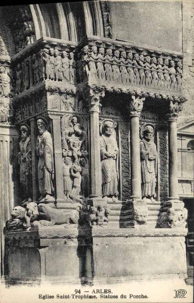 Kirche Saint-Trophime, Statuen des Portals — Arles — JND Phot. - Vorderseite