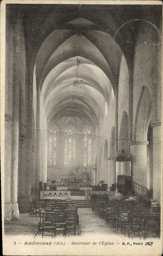 Ambronnay (Ain) — Wnętrze Kościoła — B. F., Paryż - Awers