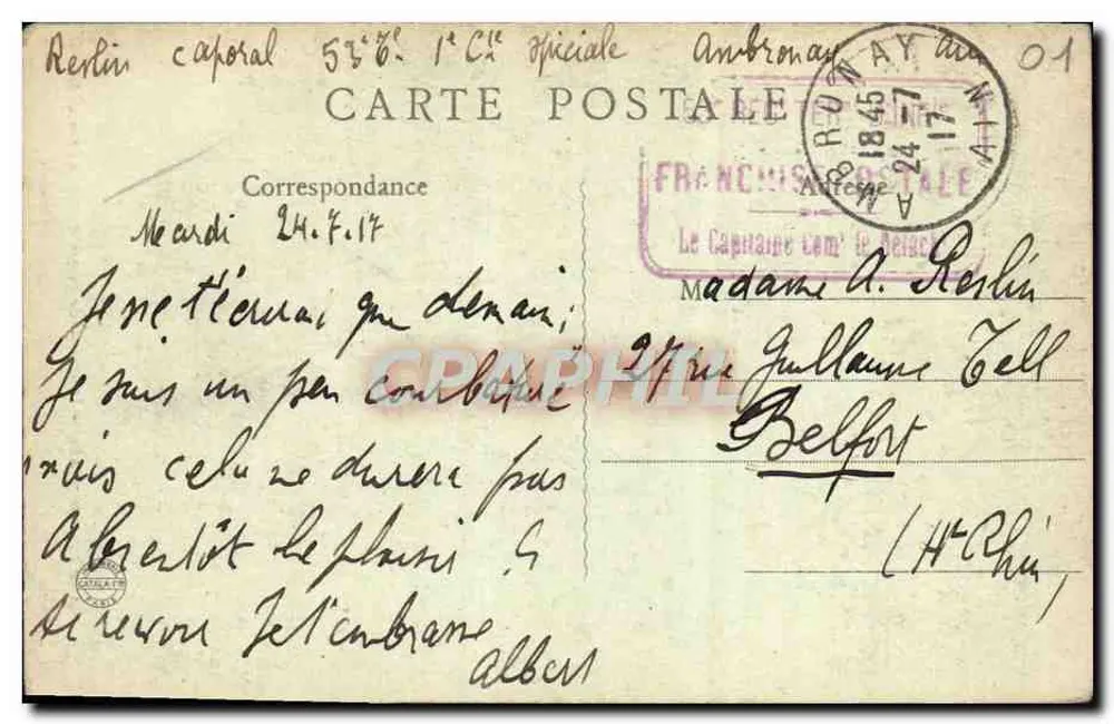 Ambronnay (Ain) — Wnętrze Kościoła — B. F., Paryż - Rewers