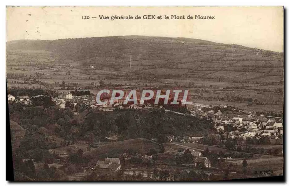 Gex e o Mont de Mourex — vista geral — editor desconhecido, n° 120 - Frente
