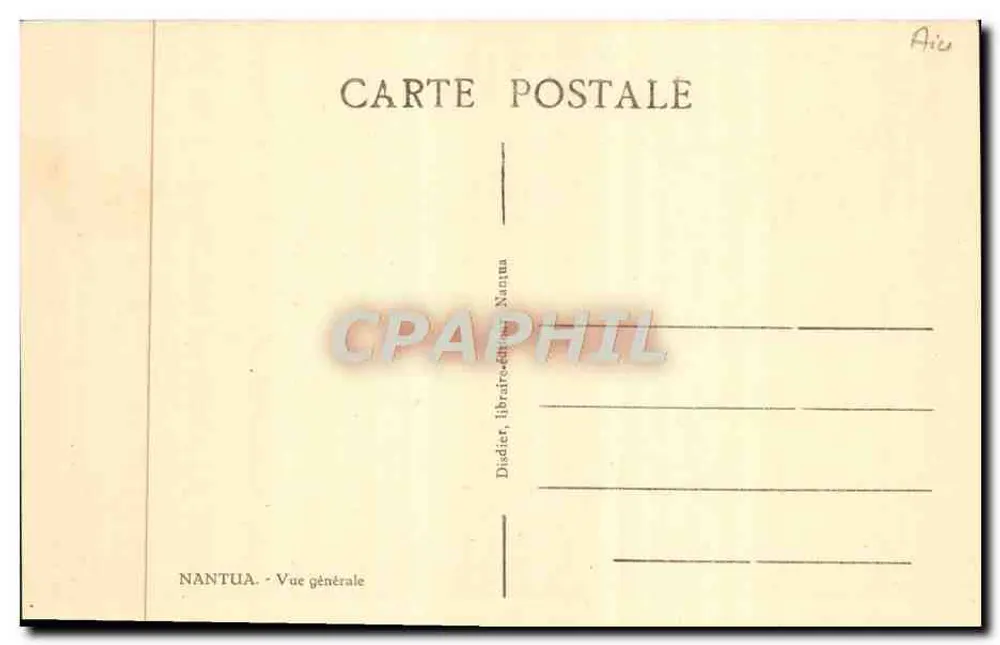 Aix - Vista geral — Nantua, editor livraria - Verso