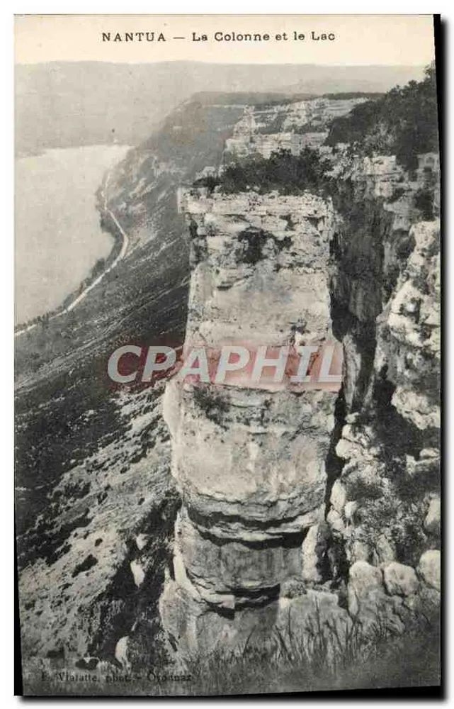 NANTUA — Die Säule und der See — F. Vialatte, phot. Orainmax - Vorderseite