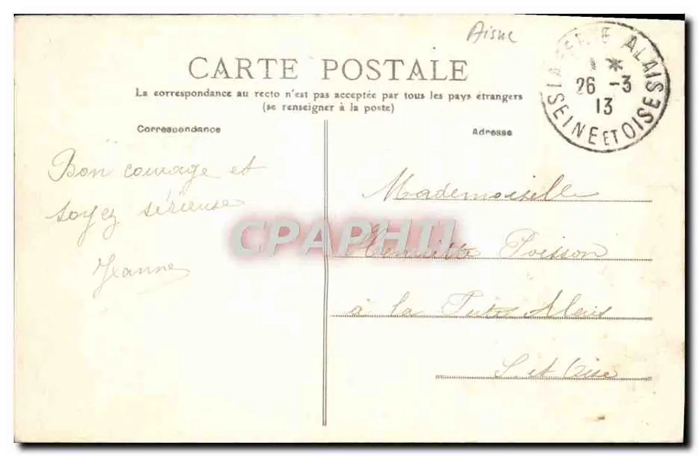 Voyenne — Vista da Serre — Ed. Grebeaux - Verso