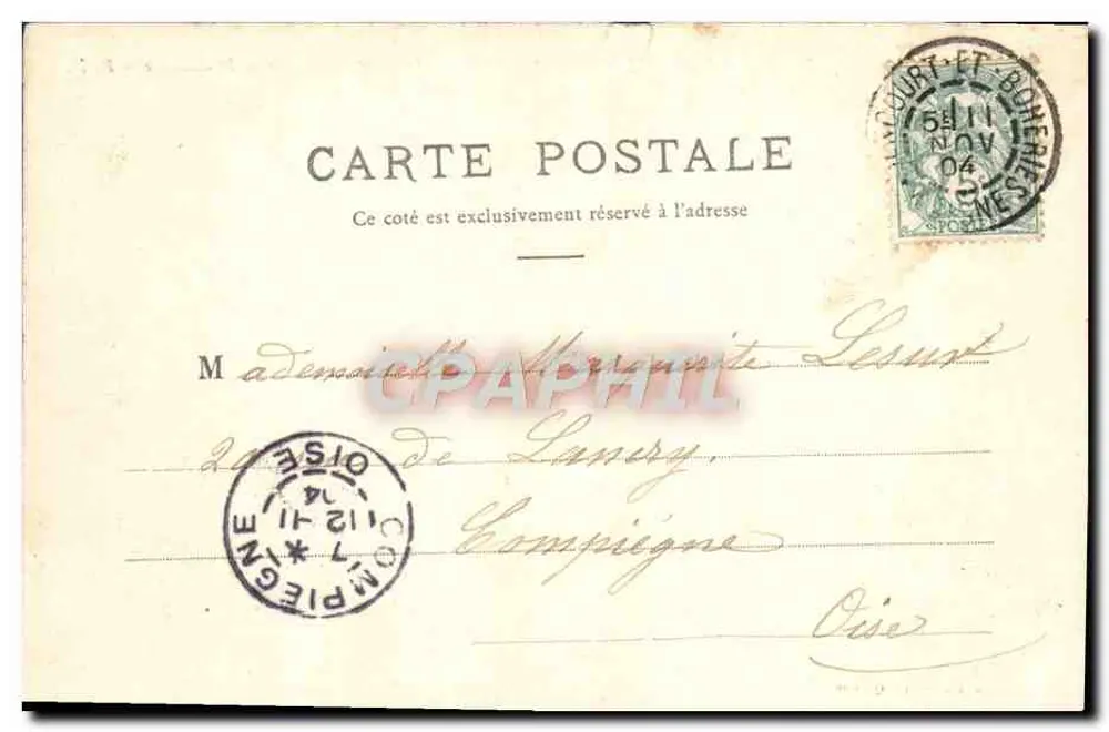 VADENCOURT (Aisne) — La Rue Principale et le Calvaire — éditeur Dupré, Saint-Quentin - Rückseite