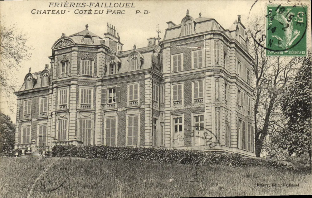 Frières-Faillouel — Schlossseite des Parks — Amery, Verlag Feuillenel - Vorderseite