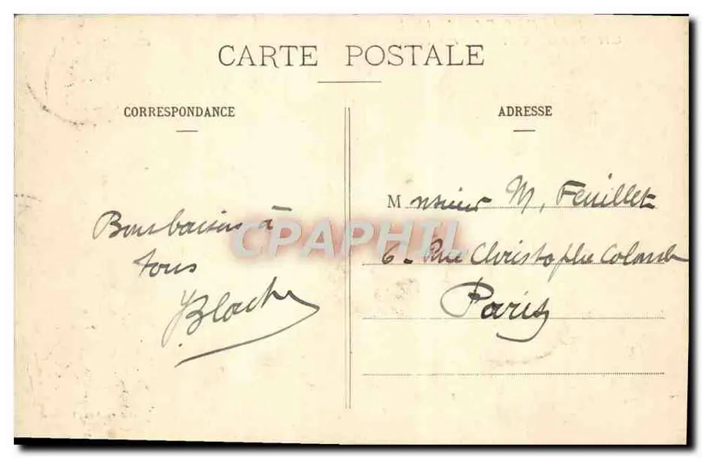Frières-Faillouel — Schlossseite des Parks — Amery, Verlag Feuillenel - Rückseite