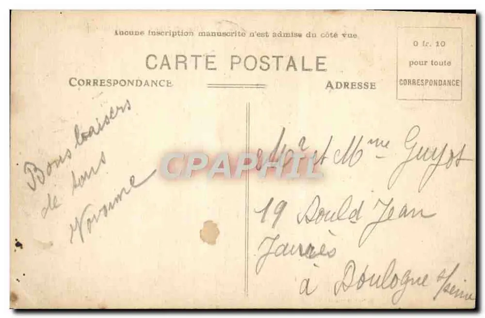 Vic-sur-Aisne — Die Gendarmerie — Buffet, Verleger - Rückseite