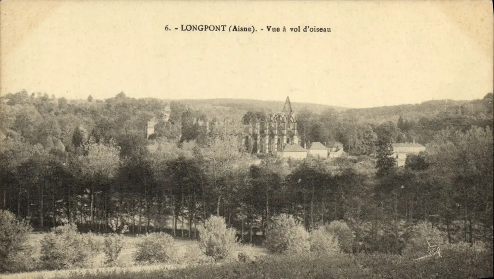 Longpont (Aisne) — Luchtfoto — onbekende uitgever, serie-nummer 6 - Voorkant