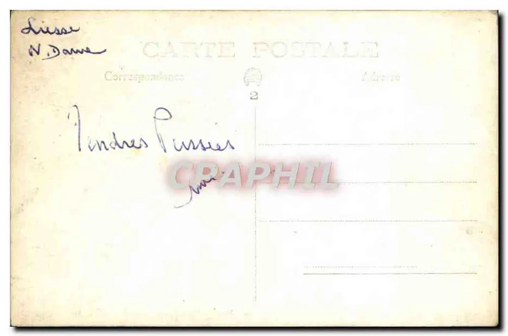 Estátua de Nossa Senhora de Fátima — coroa e véu bordado — editor não identificado - Verso