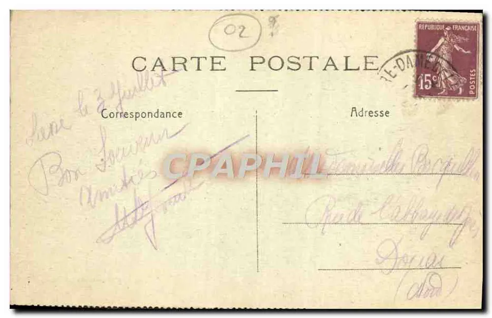 Basilika N.-D. de Liesse — Sakristei — Phototype J. Bienaïmé, Reims - Dépose - Rückseite