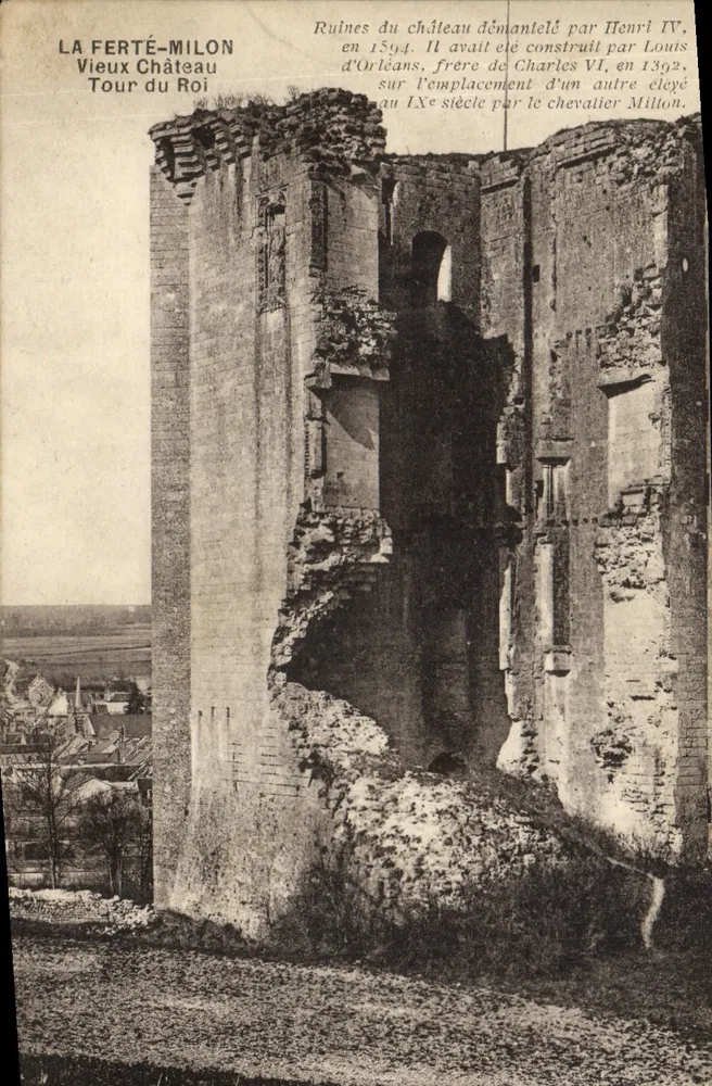 La Ferté-Milon — Altes Schloss, Königsturm — Verlag Grasset Frères, Paris - Vorderseite