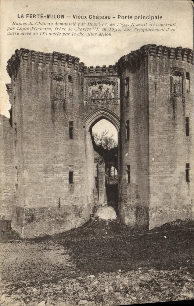 La Ferté-Milon — Altes Schloss — Haupteingang — Verlag Bateux Frères, Paris - Vorderseite