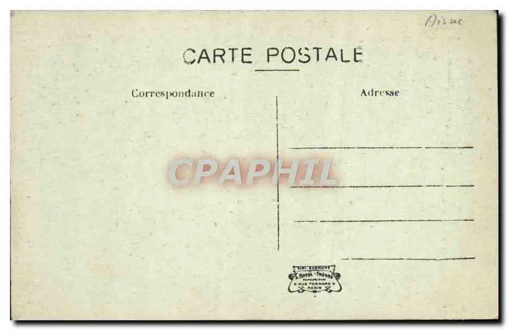 La Ferté-Milon — Altes Schloss — Haupteingang — Verlag Bateux Frères, Paris - Rückseite