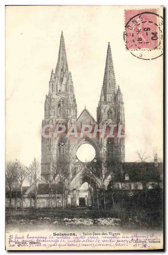 Soissons - Saint-Jean-des-Vignes — editor G. Lagueire, Soissons, n°16 - Frente
