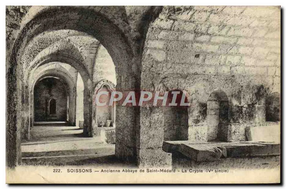 Soissons — Ancienne Abbaye de Saint-Médard — La Crypte (IVe siècle) - Frente