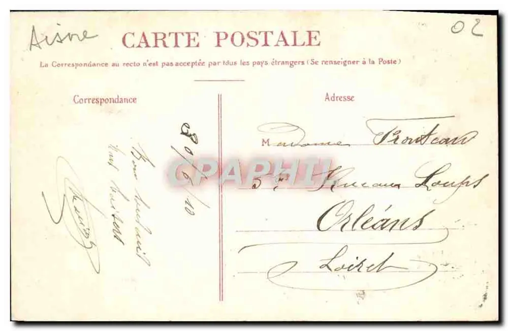 Issons — Ruinen der Abtei Saint-Jean des Vignes — Verlag: Delaunay-Magnier - Rückseite