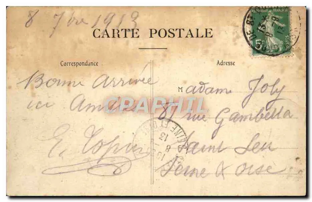 St-Quentin — Hotel de Ville — P. D. - Verso