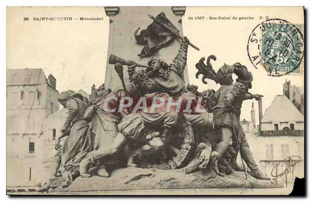 Saint-Quentin — Monument de 1557 - Bas-Relief de gauche — P.D. éditeur - Vorderseite