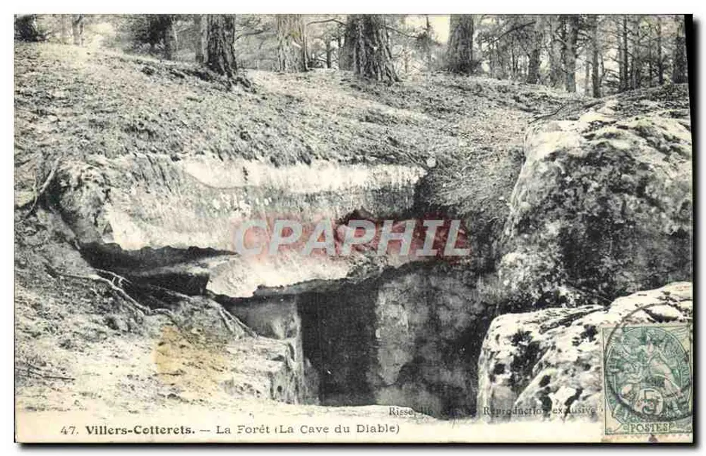 Villiers-Cotterets — Der Wald (Die Teufelsgrotte) — Riesse & Cie - Vorderseite