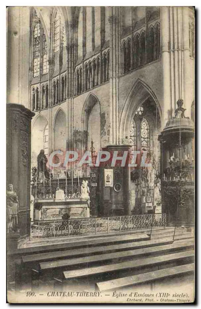 Igreja de Essômes — XIIIº século — Ehrhard, Fot. - Château-Thierry - Frente