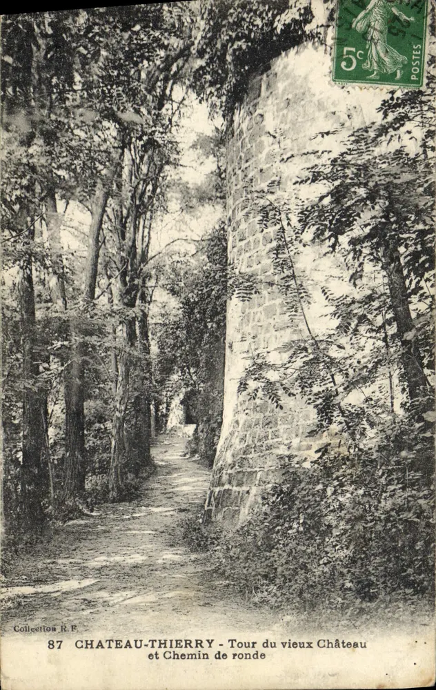 Château-Thierry - Turm des alten Schlosses und Promenadenweg — Sammlung R.E. n°87 - Vorderseite