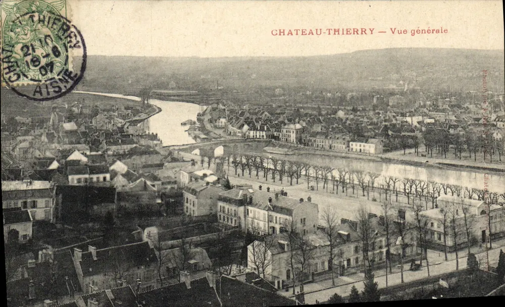 Château-Thierry — Vista geral — Fototipia Y. 1907 - Frente